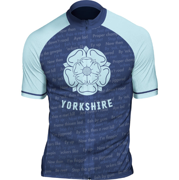 Yorkshire Dialect Mens Short Sleeve Cycling Jersey