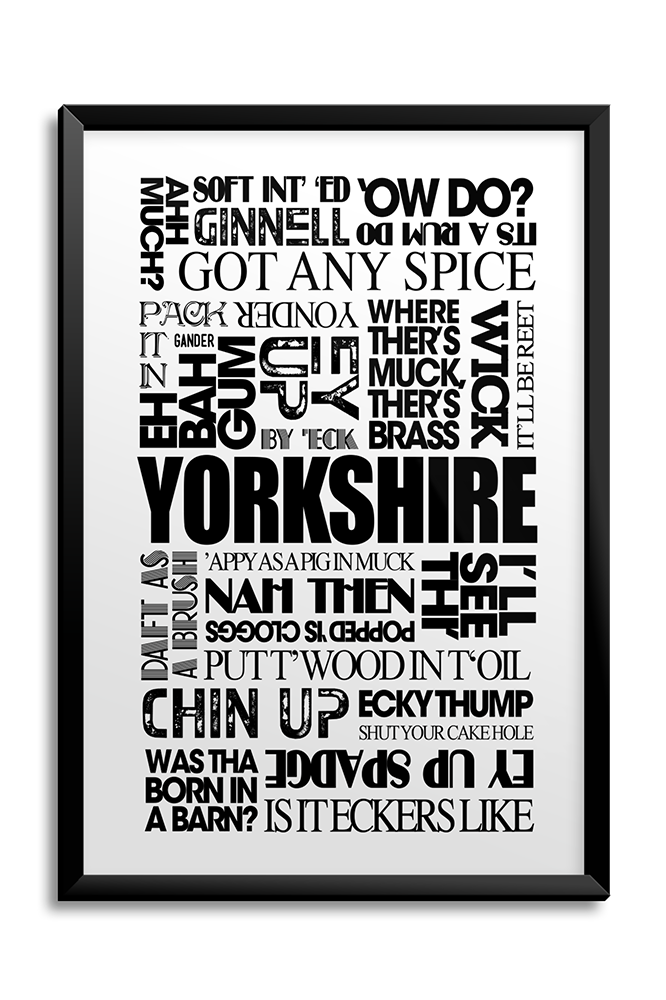 Yorkshire Sayings A3 Poster