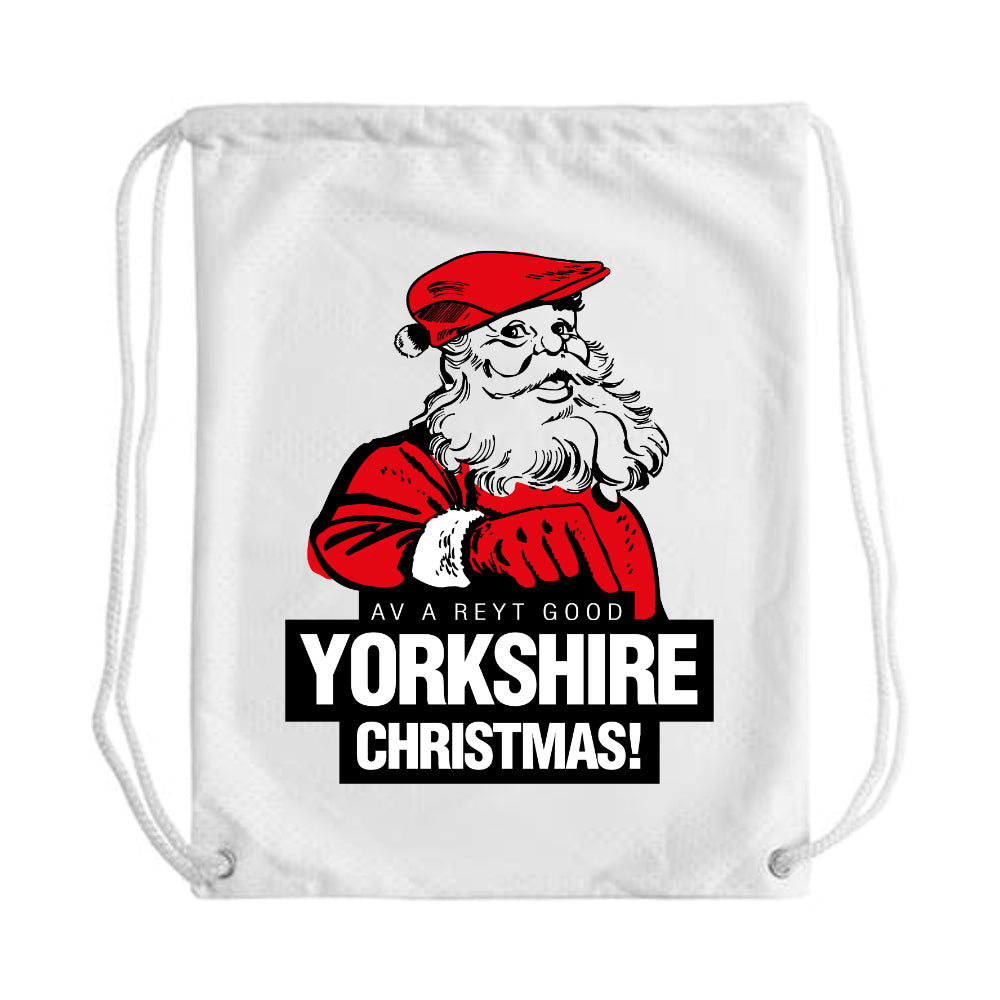 Yorkshire Santa Draw String Bag